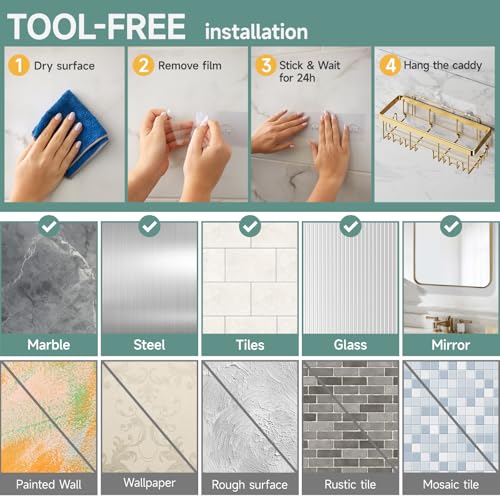 Adhesive Shower Caddy 6 (6 Count)
