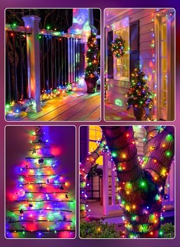 4 Pack Solar Christmas String Lights Outdoor (288 Foot)