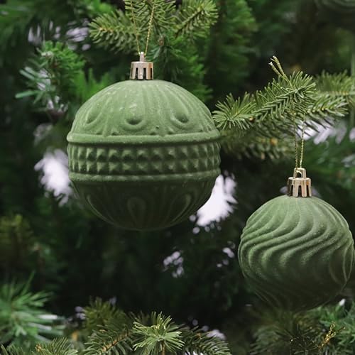 2025 Velvet Christmas Ornaments Sets for Christmas (63 Count)