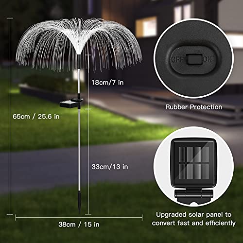 Solar Flower Lights Outdoor Garden Decorations Waterproof (3 Count)