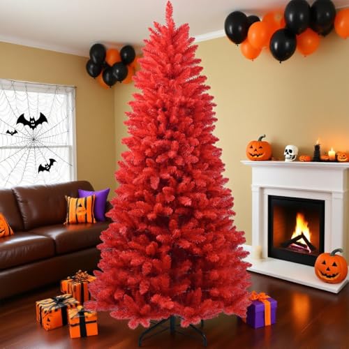 6ft Red Artificial Christmas Tree