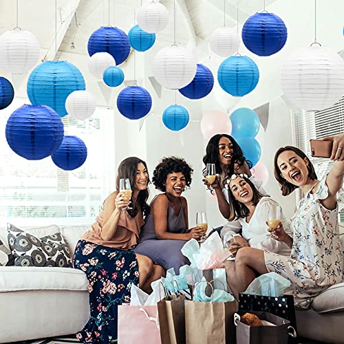 21 Pack Blue Paper Lanterns (21 Count)