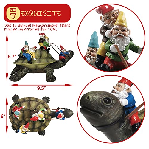 Garden Gnomes Decorations for Yard Statues Turtle Outdoor Decor