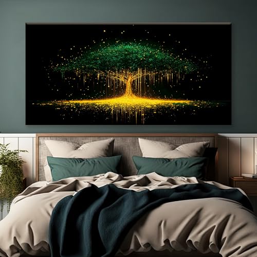 Large Black And Gold Wall Art For Living Room Canvas Art Wall Decor Modern Minimalist Tree Of Life Wall Art Paintings Pictures For Bedroom Apartment Mural Aesthetic Artwork 29 X 58 In