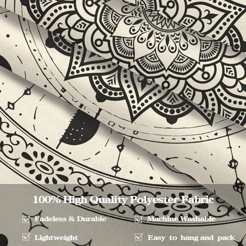 Mandala Moon Tapestry Boho Tapestry for Bedroom Black and White Tapestries Wall Hanging Living Room Wall Art and Home Decor 60x80