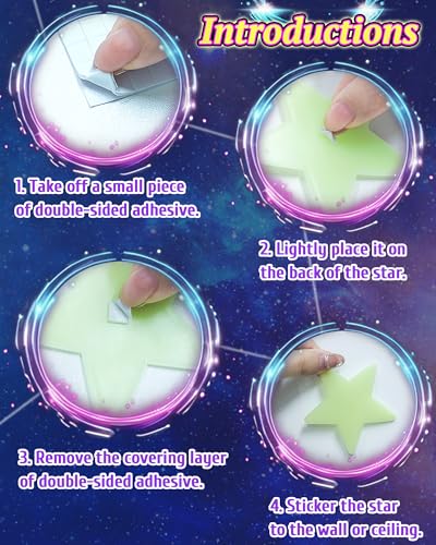 201 Pcs Glow in The Dark Stars Stickers for Ceiling (201 Count)