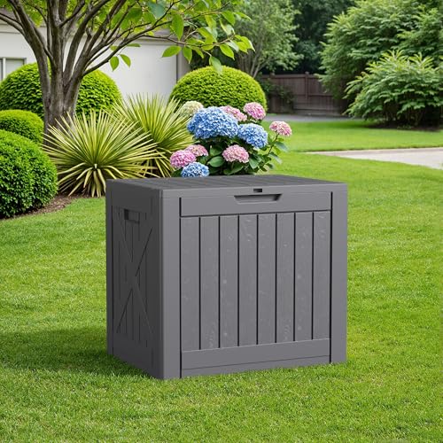 Resin Deck Box 40 Gallon Waterproof Outdoor Storage Box