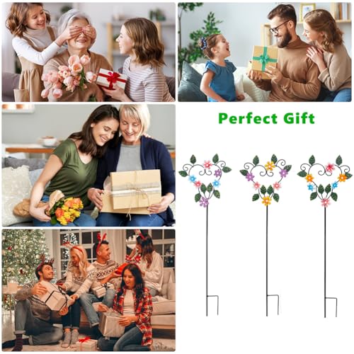 Metal Flowers Decorative Garden Stakes (3 Count)