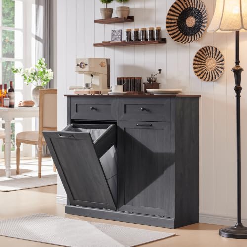 Double Tilt Out Laundry Hamper Cabinet