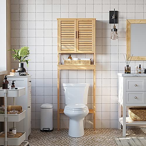 Bamboo Over The Toilet Storage Cabinet