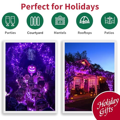 Purple Halloween Lights (100 Count)