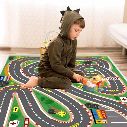 Kids Rug Playmat City Life Playroom Rug Activity Mat for Kids Toy Car Kids Carpet for Playroom Living Room (24 Sq Ft)