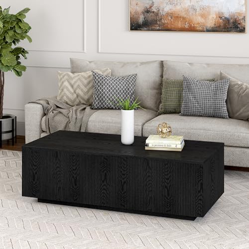 48" Modern Fluted Coffee Table