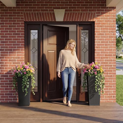 Resin 30'' Tall Planters (2 Count)