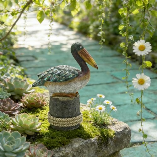 Resting Pelican Statue Sculpture Coastal Style Figurine