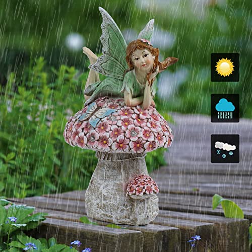 Solar Fairy Garden Statue Lights Outdoor Decor