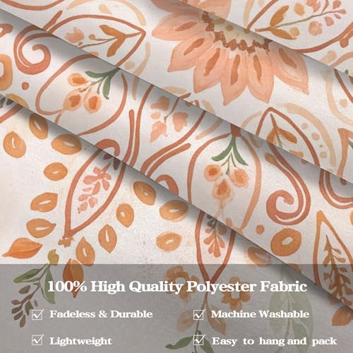 Floral Mandala Tapestry Boho Tapestry for Bedroom Peach Tapestries Wall Hanging Living Room Wall Art and Home Decor 70x90
