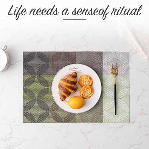 Placemats Set of 6 Washable Indoor (6 Count)