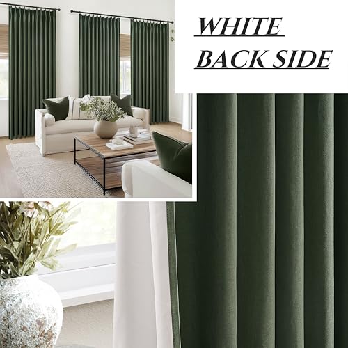 Curtains 70 Inch Length Extra Wide Pinch Pleated Black Out 84 Inch Long for Living Room (2 Count)