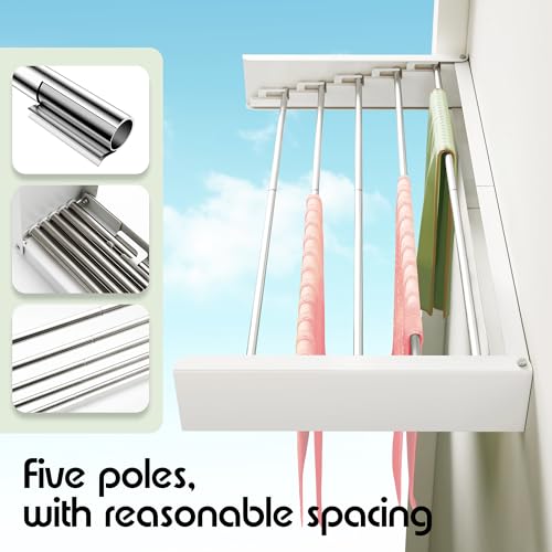 Clothes Drying Rack Wall Mounted 32“