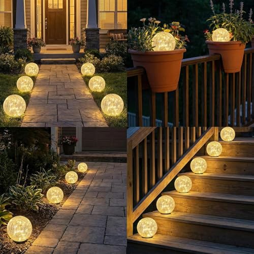 6 Pack 3.9" Solar Garden Lights Outdoor Waterproof (6 Count)