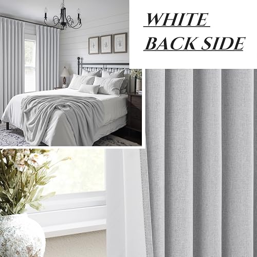 Light Grey Blackout Curtains 102 Inch Long for Living Room (2 Count)