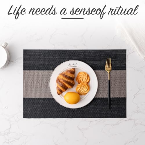 Placemats Set of 6 Washable Indoor (6 Count)