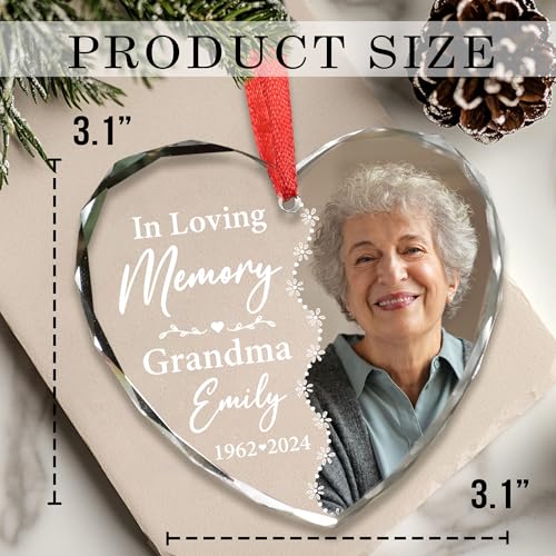 Personalized Memorial Glass Ornament 2026