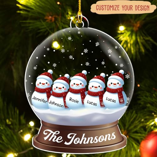 Personalized Family Christmas Acrylic Ornament 2024