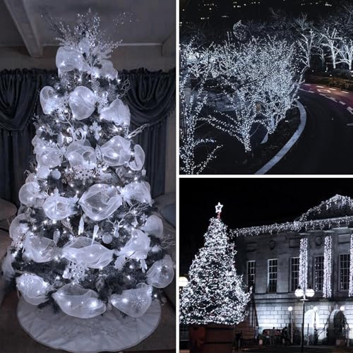 4pack 400LED Solar String Lights Outdoor Waterproof Cool White (132 Foot)