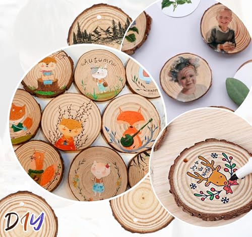 20 Pcs Wooden Discs for Crafts (20 Count)