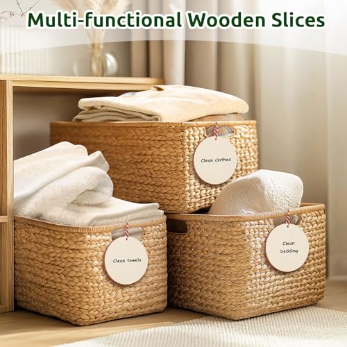 50pcs Wooden Ornaments for Crafts 3.5" DIY Wooden Ornaments