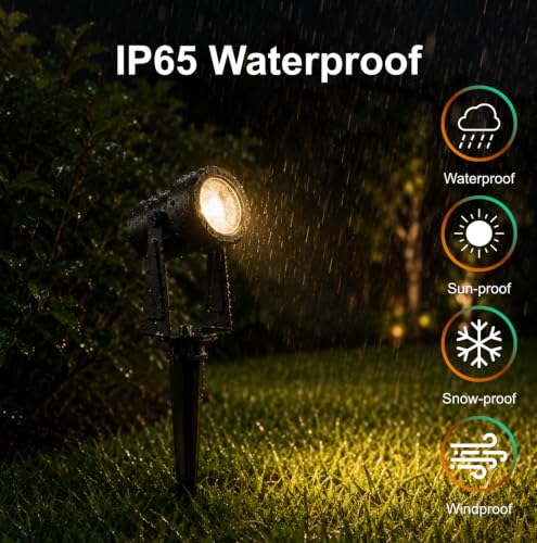 Solar Color Changing RGBW Landscape Spotlights (8 Count)