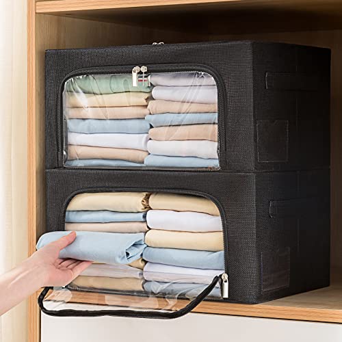 Clothes Storage Bins Box (2 Count)