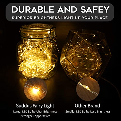 Fairy Lights Battery Operated 66ft 200 LED String Lights Remote (66 Foot)