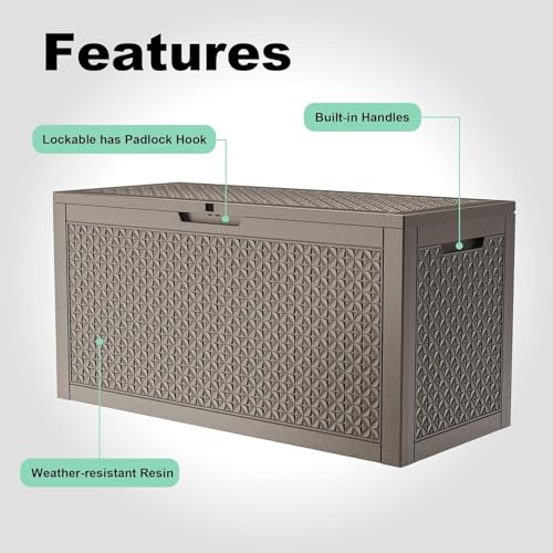 121 Gallon Resin Deck Box