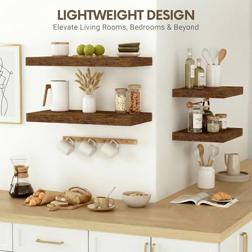 10 Inch Deep Floating Shelves 30x10” Set of 2 (2 Count)