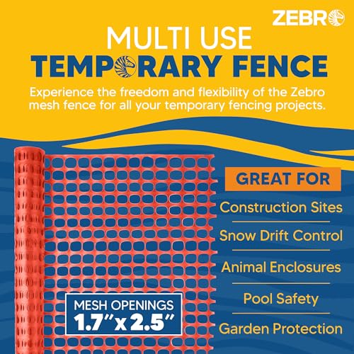 4' x 100' Orange Plastic Garden Fence Roll (400 Sq Ft)