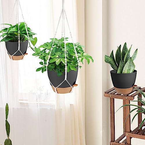 41.5 Inch Macrame Plant Hanger Indoor Outdoor with 12 Inch Flower Pot