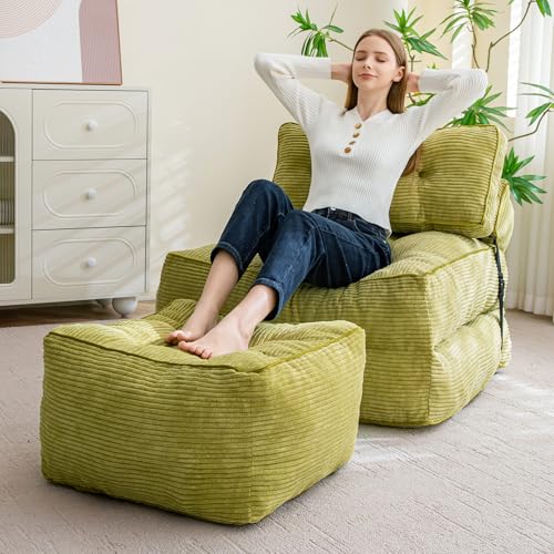 Square Stuffed Pouf Ottoman