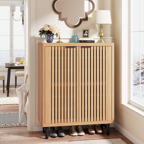 6 Tier Shoe Cabinet with Shutter Doors