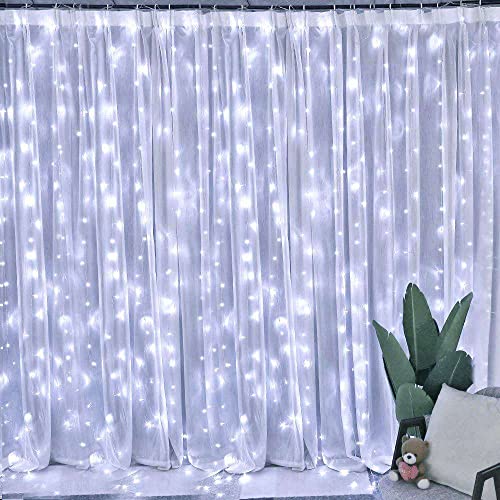 White Curtain Lights for Bedroom Wall