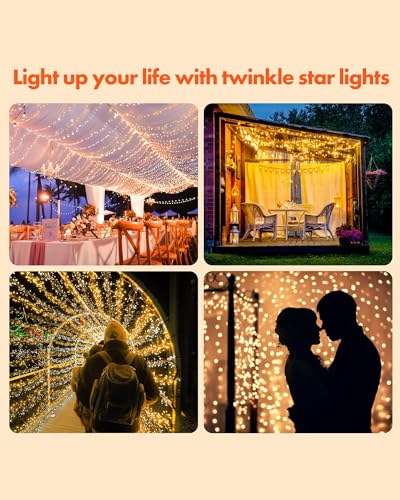 2 Pack Solar String Lights Outdoor (39.4 Foot)