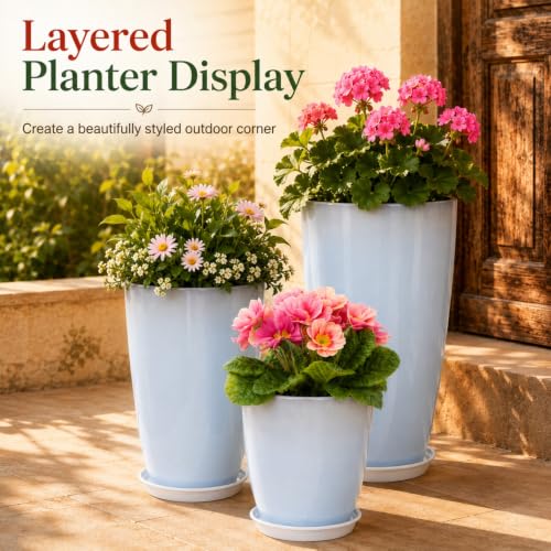 Set of 3 Tall Planter