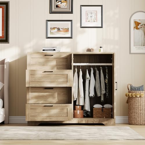 Multifunctional Wooden Dresser for Bedroom