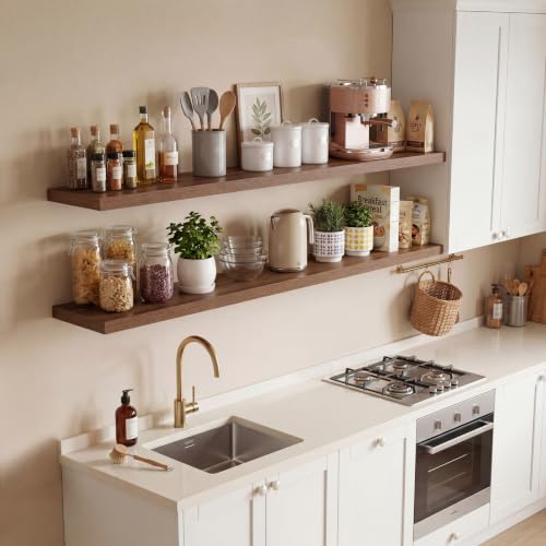 10 Inch Deep Floating Shelves for Wall 48” Set of 2 (2 Count)