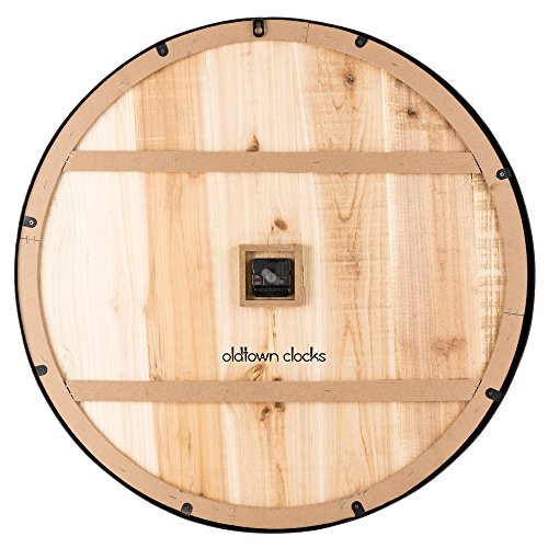 Oldtown Farmhouse Metal & Solid Wood Noiseless Wall Clock