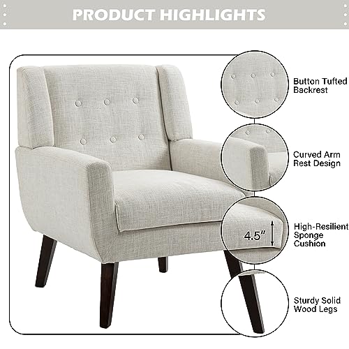 Modern Floral Accent Chair
