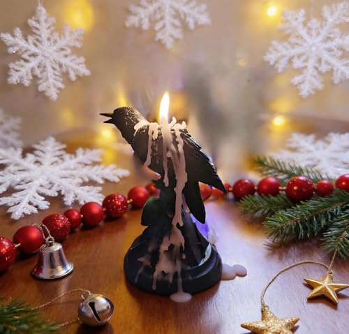 Raven Candle Holder Halloween Decoration Gothic Candlesticks Crow Candle Stick Statue