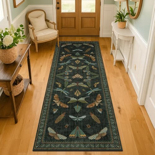Insect 2x7 Stain Resistant Kitchen Runner Rugs (14 Sq Ft)